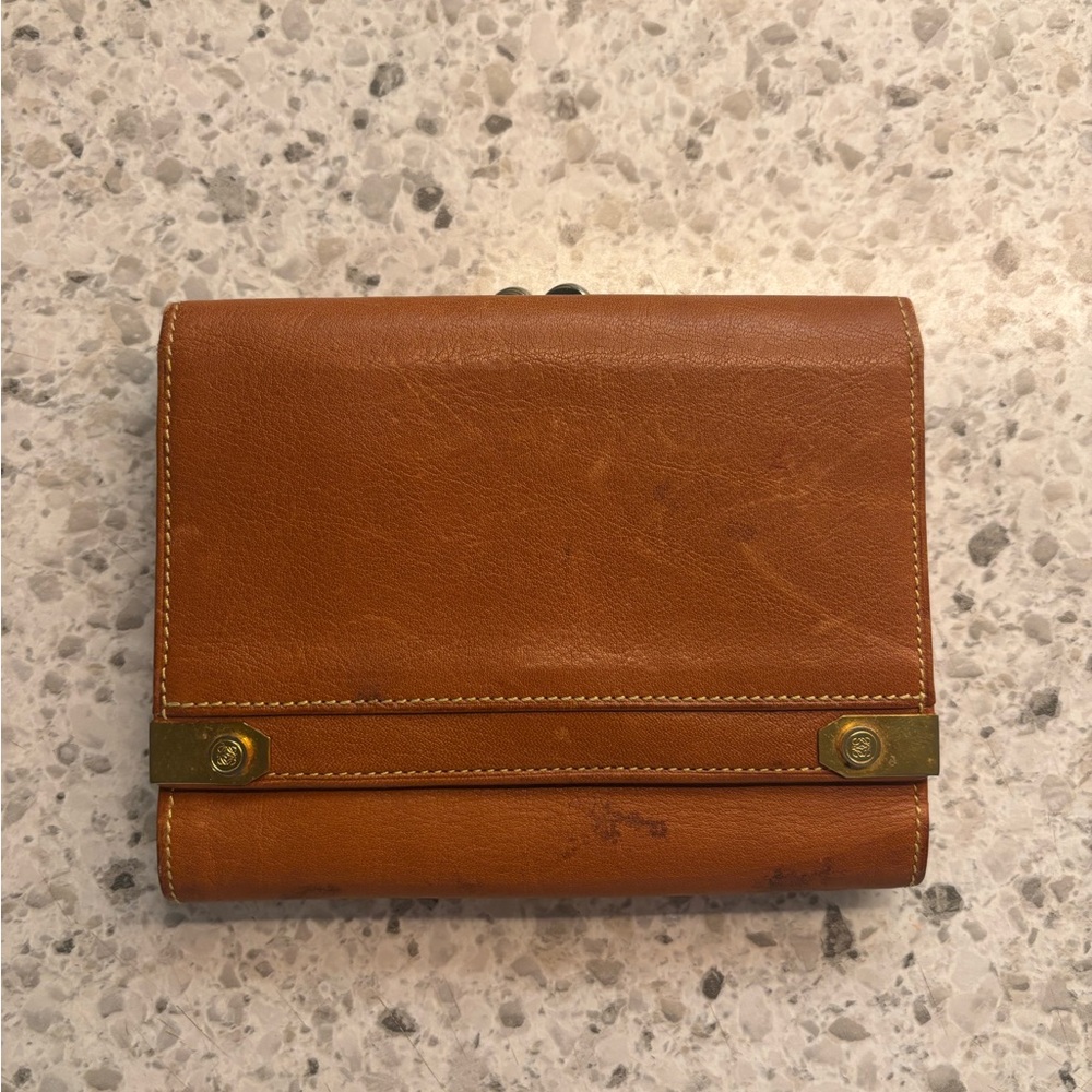 Vintage Loewe leather cognac wallet